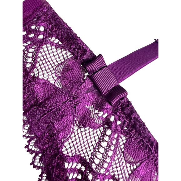 Simone Pérèle Victoire Sheer Demi In Syrah Women's Size 36E - Picture 9 of 16